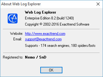 Web Log Explorer 8.2 Build 1240