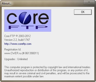 Core FTP Pro 2.2 Build 1747