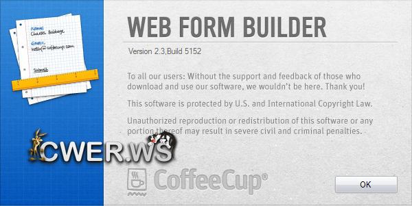 CoffeeCup Web Form Builder 2.3 Build 5152