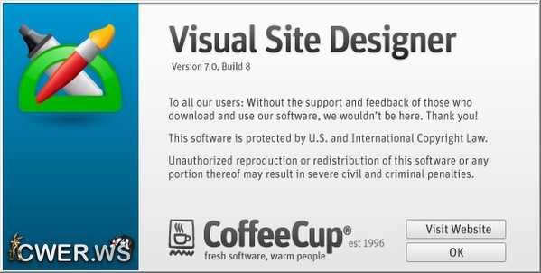 CoffeeCup Visual Site Designer 7.0 Build 8