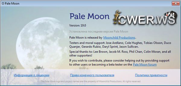 Pale Moon 19.0