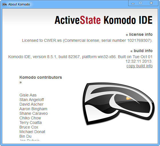 Komodo IDE 8.5.1 Build 82367