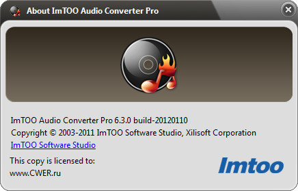 ImTOO Audio Converter Pro 6.3.0 Build 20120110