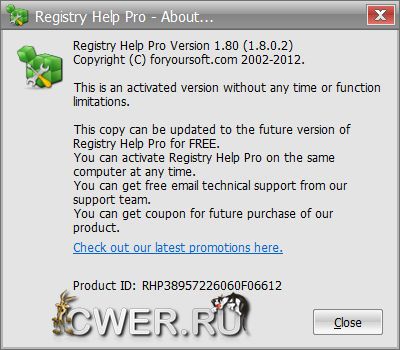 Registry Help Pro 1.80