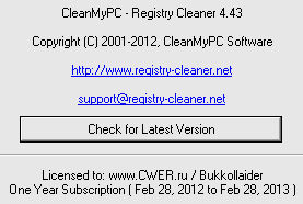 CleanMyPC Registry Cleaner 4.43
