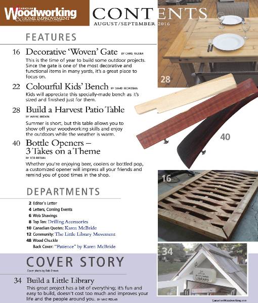 Canadian Woodworking №103 (August-September 2016)с